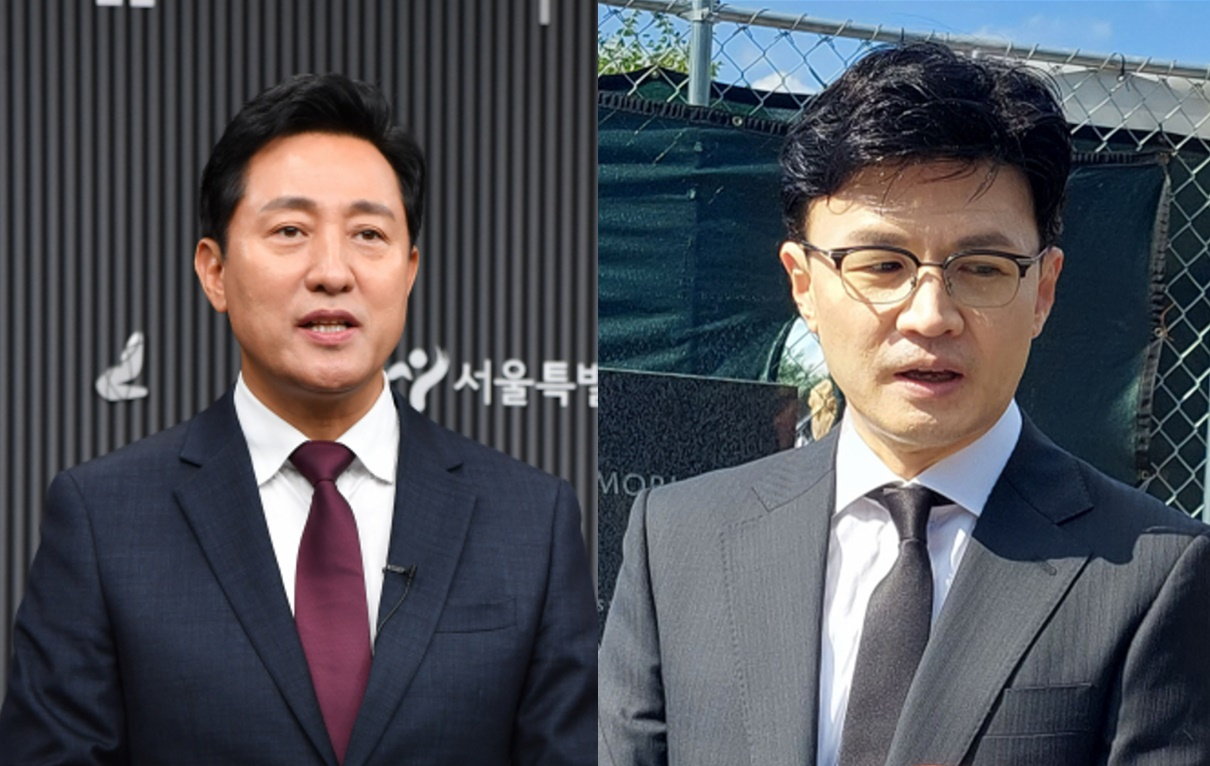 오세훈 서울시장과 한동훈 법무부장관.[연합]