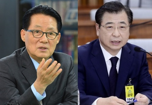 박지원(왼쪽), 서훈(오른쪽) 전 국정원장