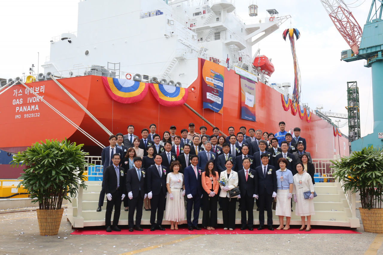 ㈜KSS해운, 9만1000CBM급 친환경 LPG 추진 선박 명명식 진행 - 헤럴드경제