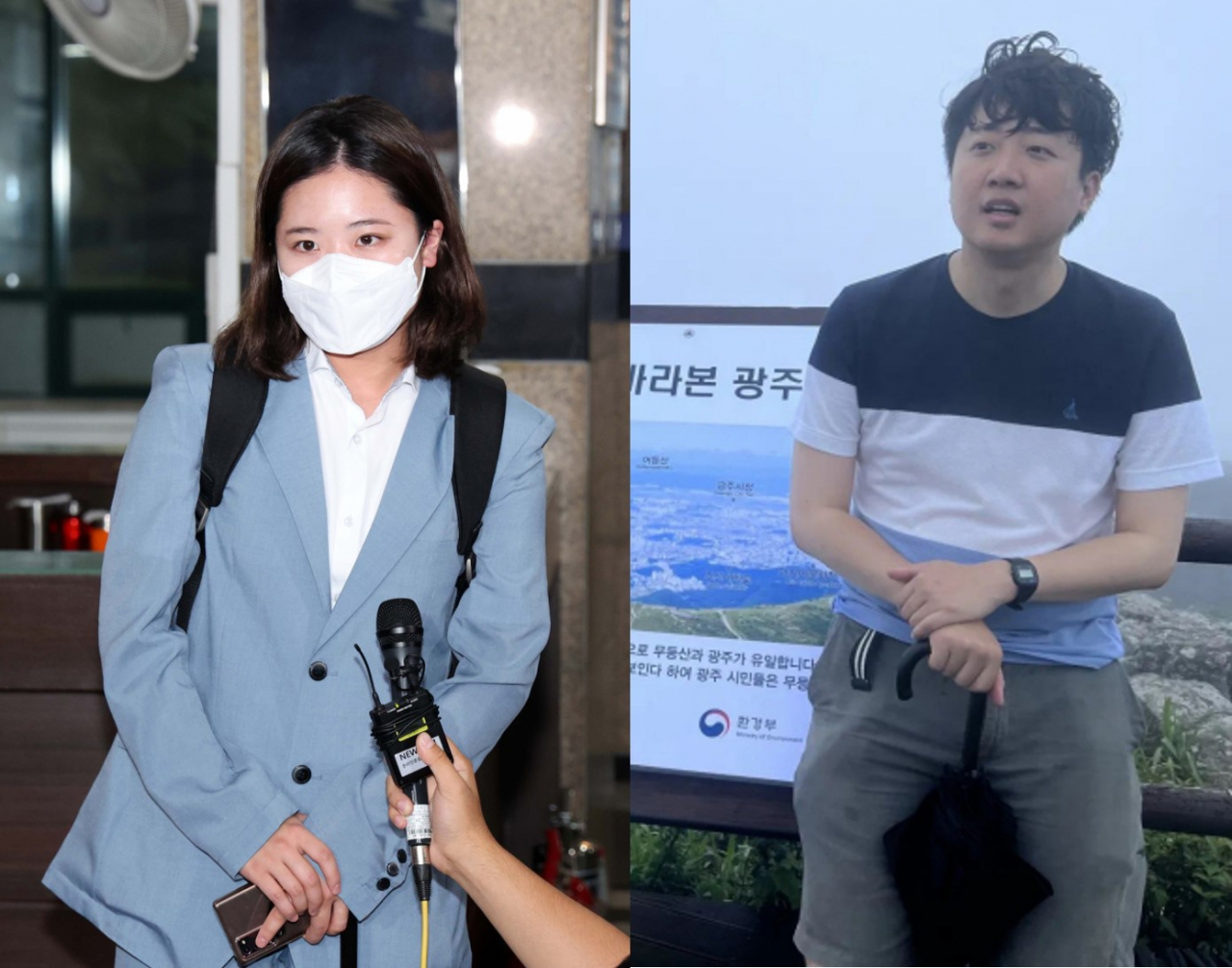 박지현 전 더불어민주당 공동비상대책위원장(왼쪽)과 이준석 국민의힘 대표(오른쪽). [연합]