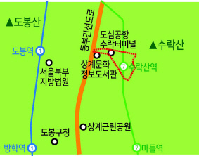 수락지구중심 지구단위계획구역 위치도