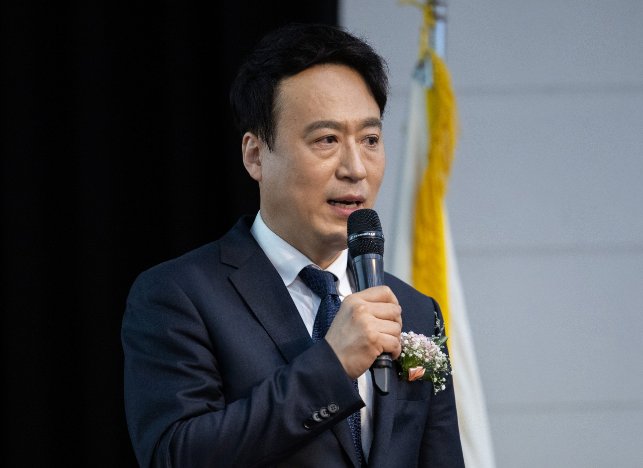 정성국 한국교총 신임 회장. [연합]