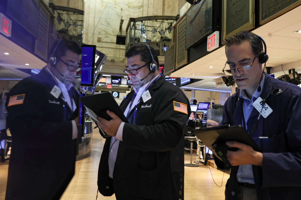 미 뉴욕증권거래소(NYSE) 트레이더들. [로이터]