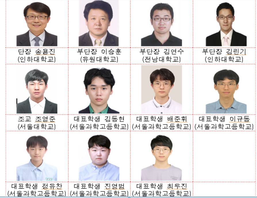2022년 국제수학올림피아드 한국대표단.[과기정통부 제공]