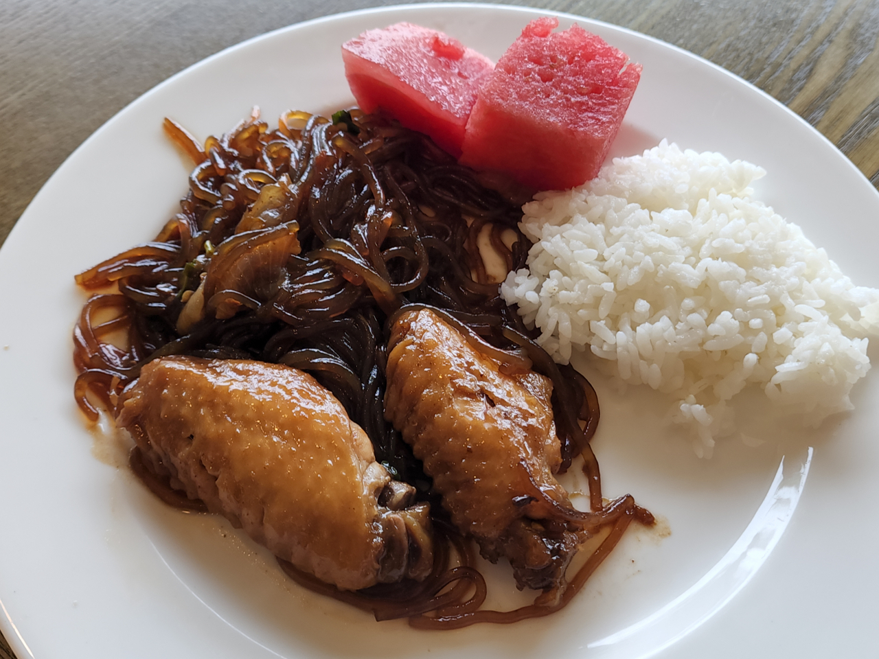월드리조트 아침 조식 뷔페의 안동찜닭