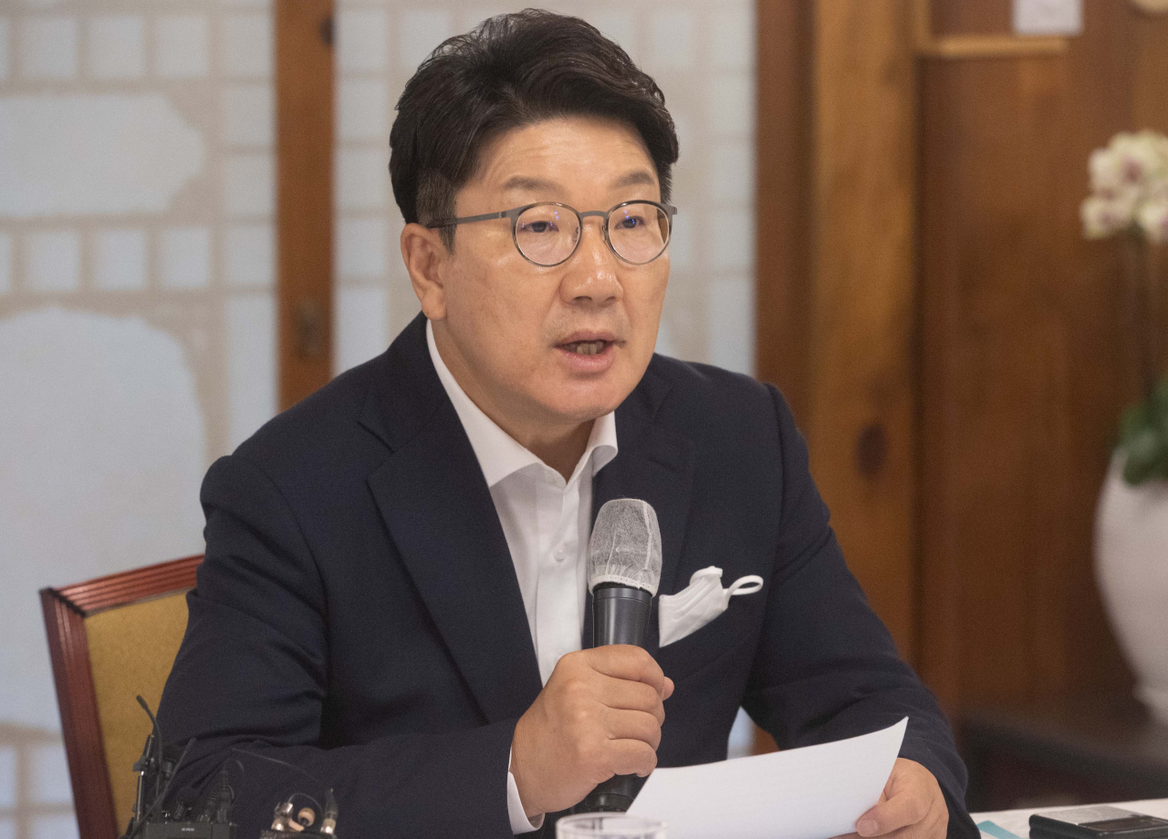 권성동 국민의힘 당대표 직무대행 겸 원내대표가 17일 서울 삼청동 총리공관에서 열린 제2차 고위당정협의회에서 발언하고 있다. [연합]
