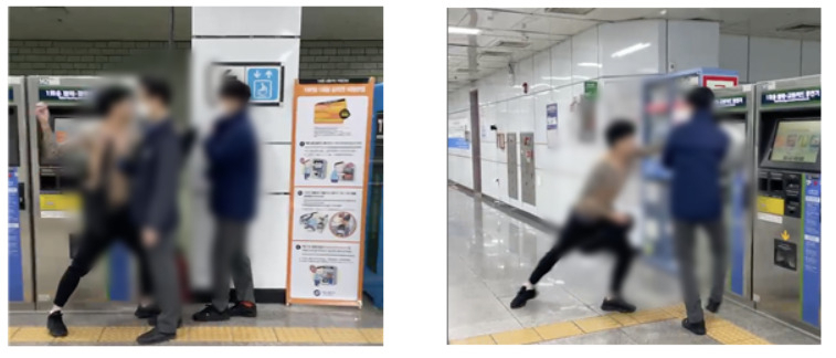 서울교통공사 직원을 대상으로 폭행을 휘두르고 있는 시민의 모습. [서울시 제공]