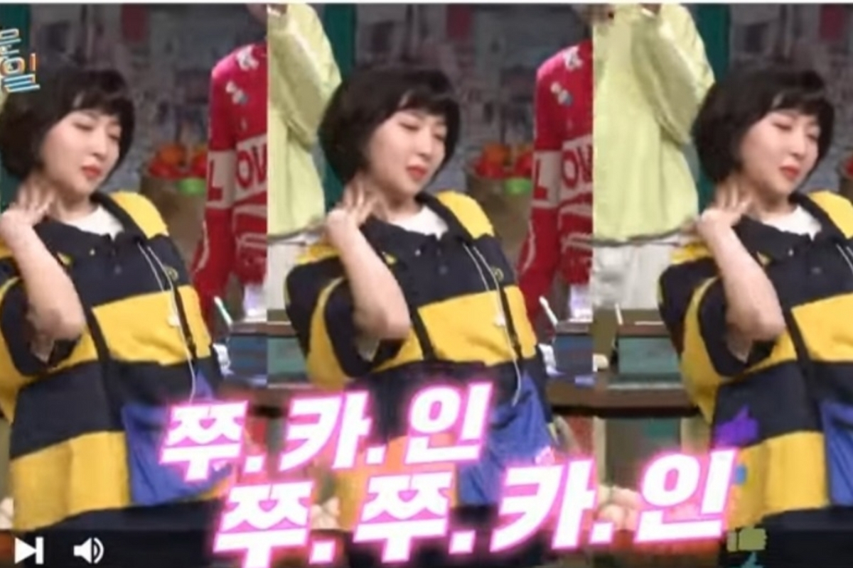 지난 5월 tvN ‘놀라운 토요일 도레미마켓’에서 방송인 주현영이 ‘코카인 2021’ 노래에 맞춰 춤을 추고 있는 장면 [tvN 방송화면 캡처]