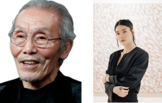 배우 오영수 씨(왼쪽)와 안무가 모니카.