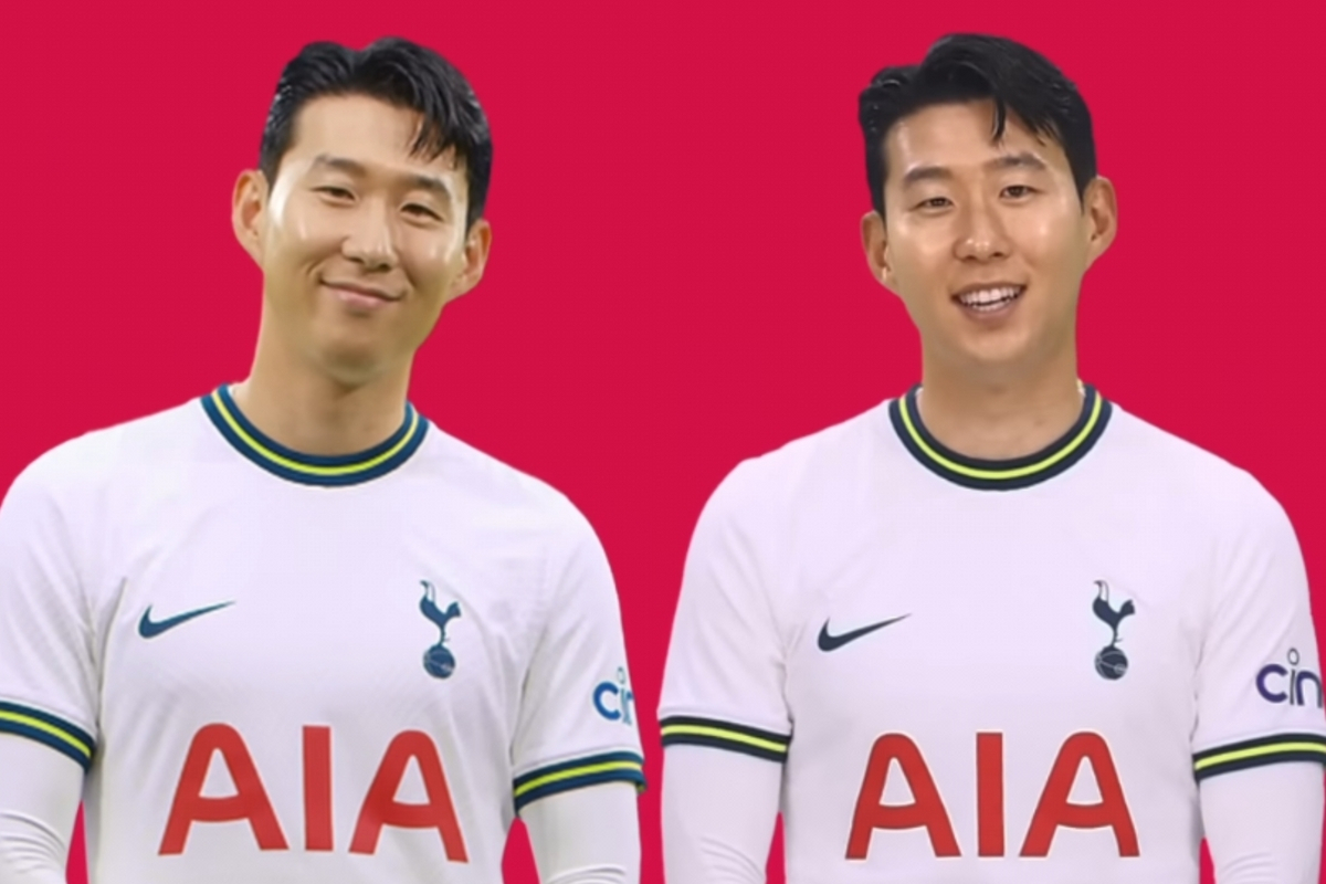 AI전문 기업 ‘딥브레인AI’가 AIA생명과 함께 구현한 손흥민 선수의 AI 휴먼. 아직 둘 중 어떤 쪽이 AI 휴먼인지 밝혀지지 않았다. [AIA생명 유튜브 채널]