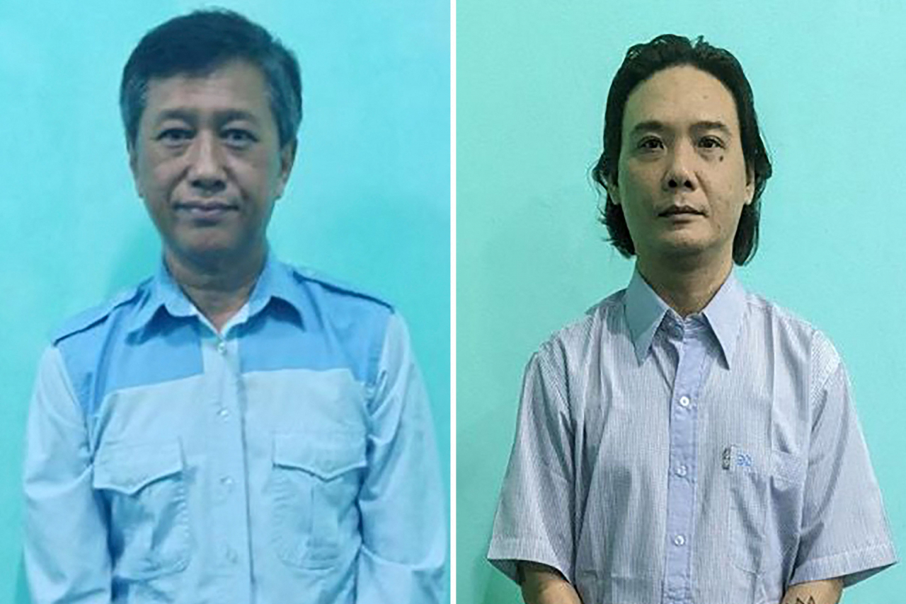 25일(현지시간) 사형이 집행된 것으로 전해진 미얀마 민주진영 시민활동가 초 민 유(53.왼쪽)와 표 제야 또(41) 전 의원 모습. AFP와 로이터 통신 등은 미얀마 군부가 이날 '테러활동'을 도운 혐의로 기소된 초 민 유 시민활동가와 표 제야 또 전 의원 등 반체제인사 4명의 사형을 집행했다고 보도했다. [자료사진] [연합]