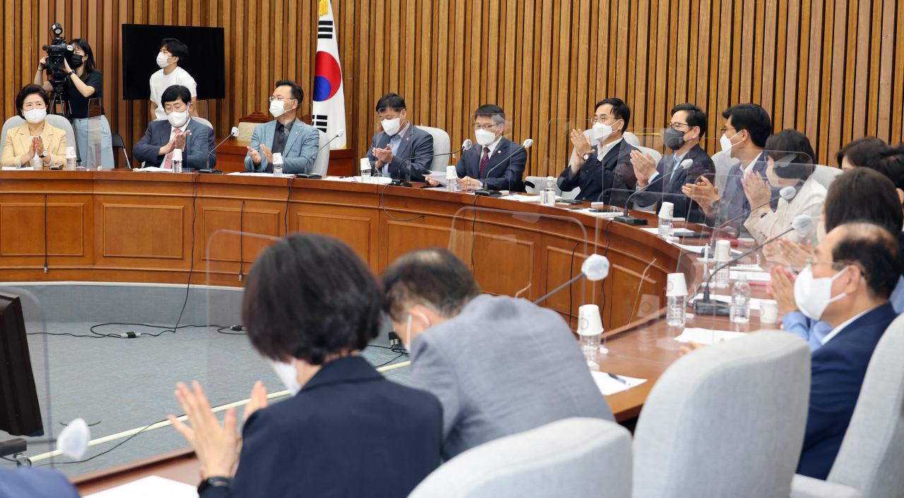 11일 국회에서 국민의힘 초선의원모임이 열리고 있다. [연합]