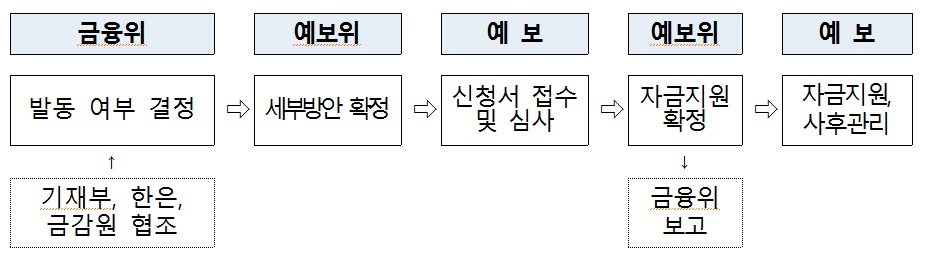[이미지=금융안정계정 발동 절차]