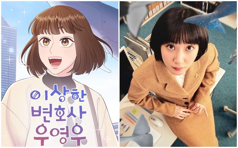 '이상현 변호사 우영우' 웹툰(왼쪽)과 드라마(오른쪽). [네이버웹툰] [ENA]