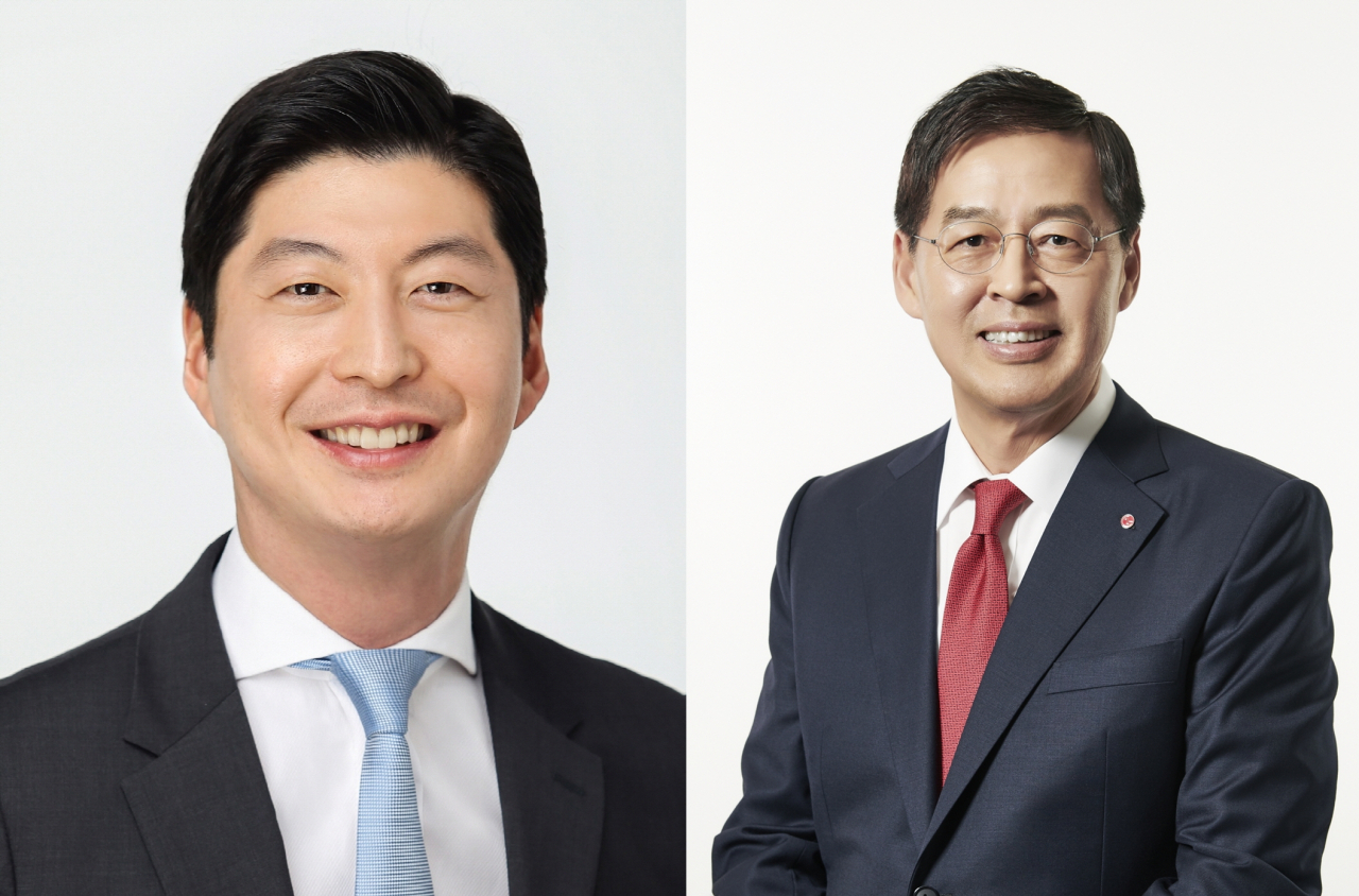 허세홍(왼쪽) GS칼텍스 사장과 신학철 LG화학 부회장 [양사 제공]