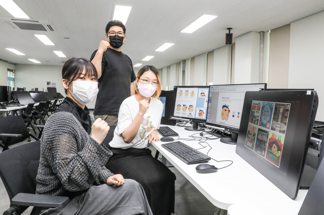 동서대학교 웹툰학과에서 부산 수영구 홍보 캐릭터 ‘모리’를 개발했다. [동서대 제공]