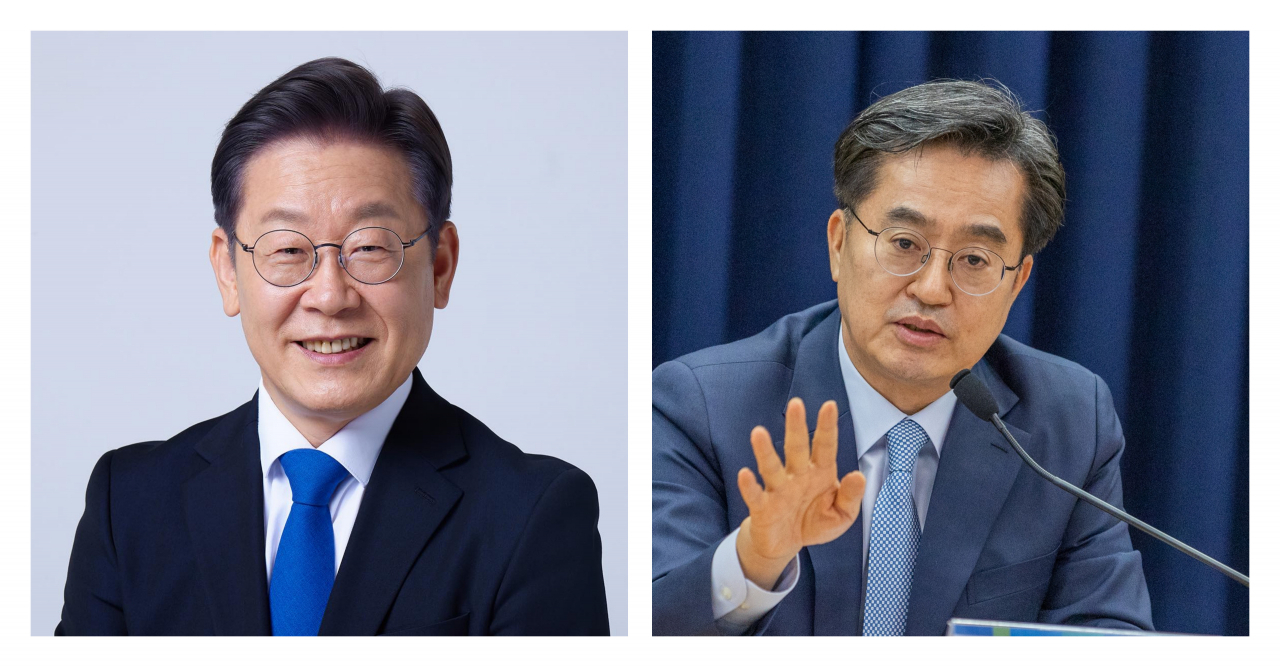 이재명 의원(왼쪽)과 김동연 지사(오른쪽)