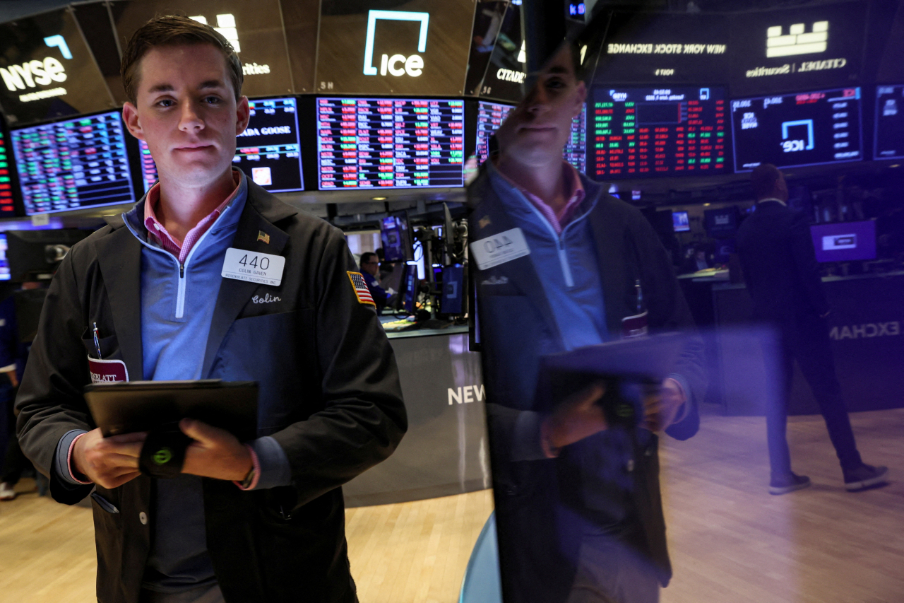 미국 뉴욕 증권거래소(NYSE)의 트레이더. [로이터]
