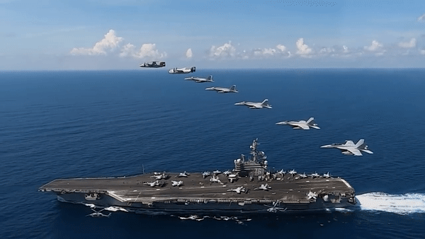 미 해군 항공모함 로널드 레이건호의 모습. [유튜브 'U.S. Navy' 채널 캡처]