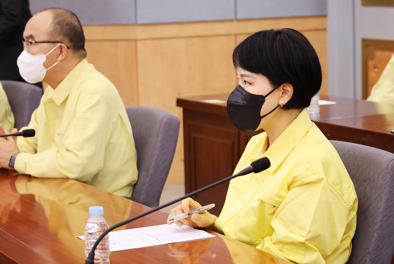 전현희 국민권익위원장이 지난 2일 정부서울청사에서 을지연습 준비보고 회의를 하고 있다. [연합]