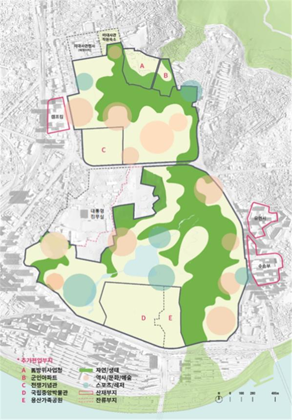 용산공원 기본구상도 [국토교통부 제공]