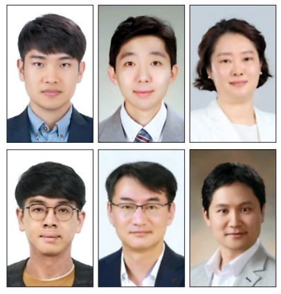이용주(윗줄 왼쪽부터) 박사, 박정환 교수, 오 소희 교수, 신경섭(아랫줄 왼쪽부터) 연구원, 문경철 교수, 권성훈 교수.
