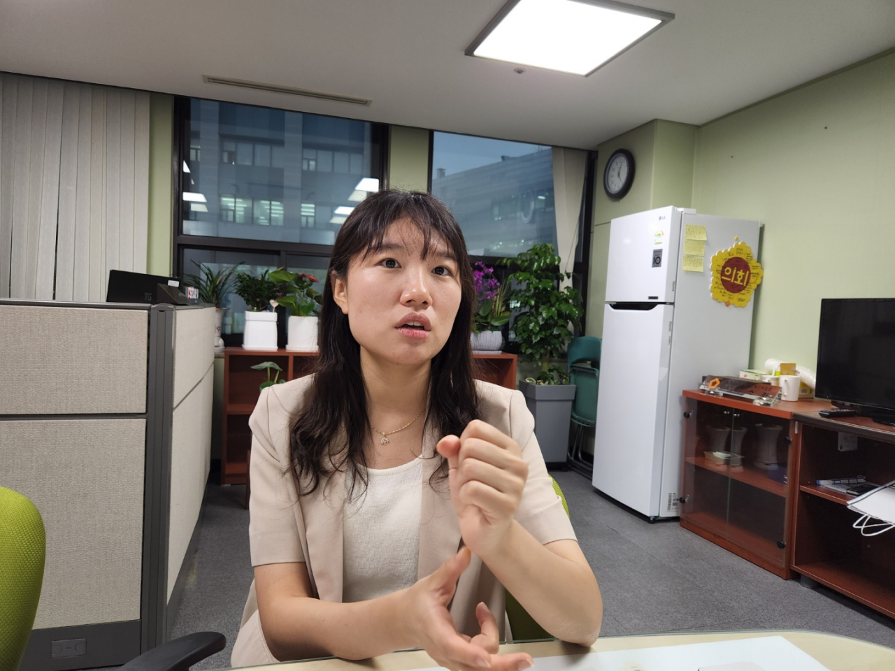 이소라 서울시의원이 22일 서울 중구 의원회관에서 헤럴드경제와 인터뷰를 하고 있다. 이영기 기자.