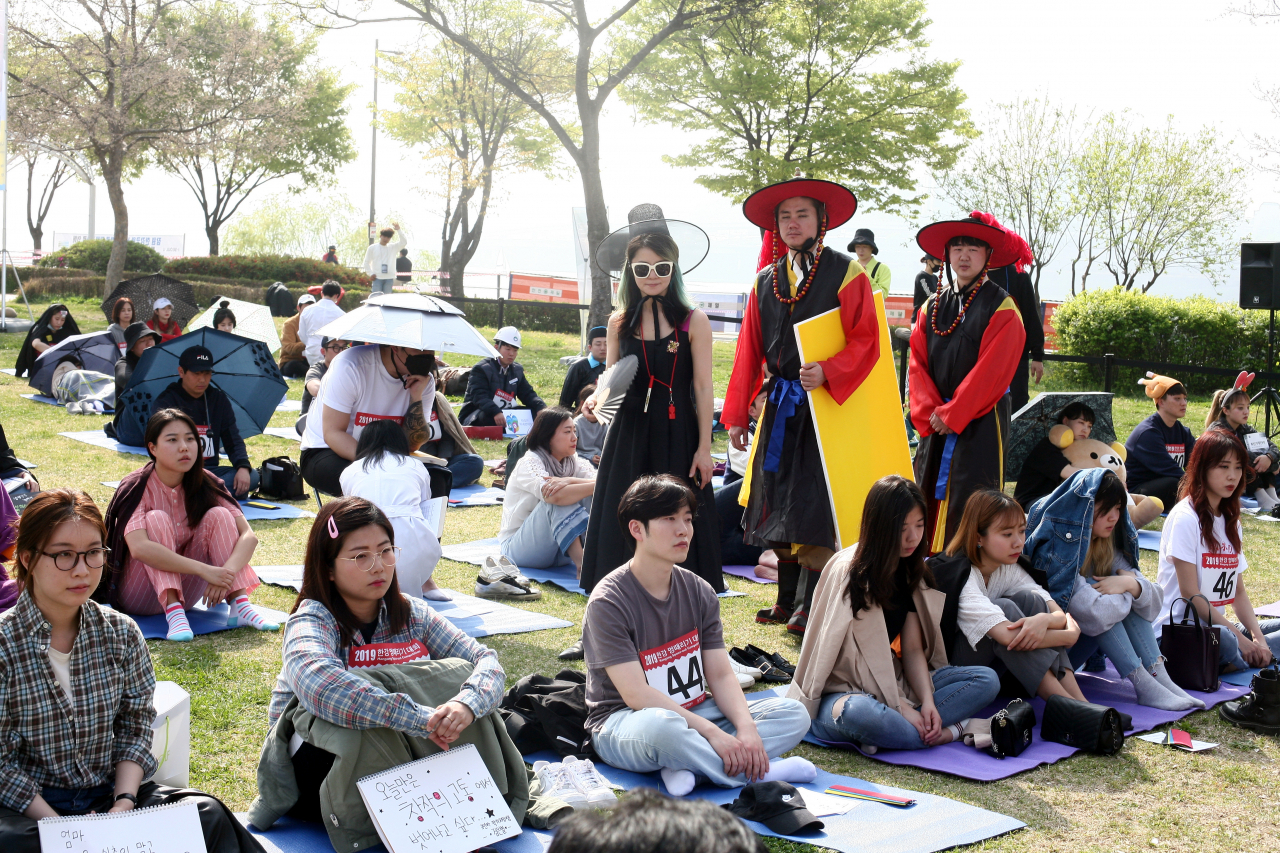2019년 ‘한강 멍때리기대회’가 진행되고 있다. [서울시 제공]