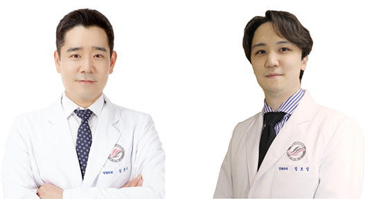 〈사진설명: 왼쪽 정형외과 김중일 교수, 오른쪽 정호정 임상강사〉