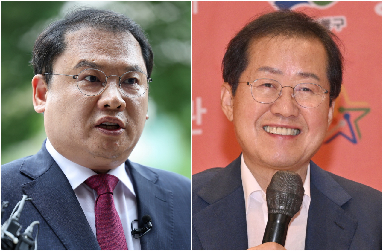 강신업 변호사-홍준표 대구시장. [연합·대구시]