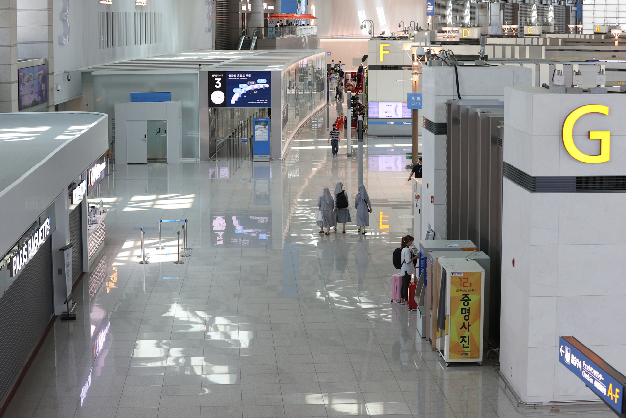 This photo shows the Incheon International Airport on Aug. 16.(Yonhap)
