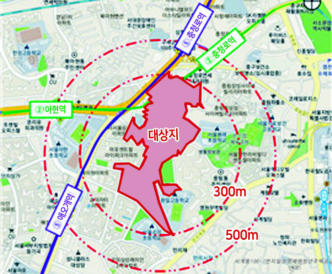 2차 공공재개발 후보지로 선정된 서울 마포구 아현동 699 일대. [국토교통부 제공]
