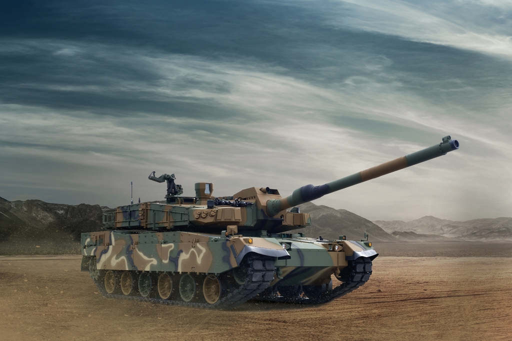 This graphic image provided by Hyundai Rotem shows the K2 tank. (Yonhap)