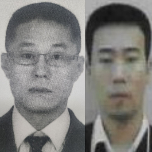 2001년 대전 경찰관 총기 탈취 및 은행 권총 강도살인 피의자인 이승만(왼쪽), 이정학(오른쪽). [대전경찰청]