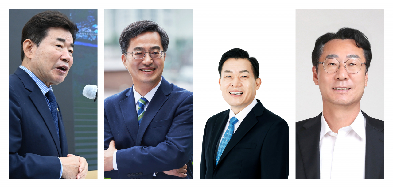 왼쪽부터 김진표, 김동연, 이재준, 정명근