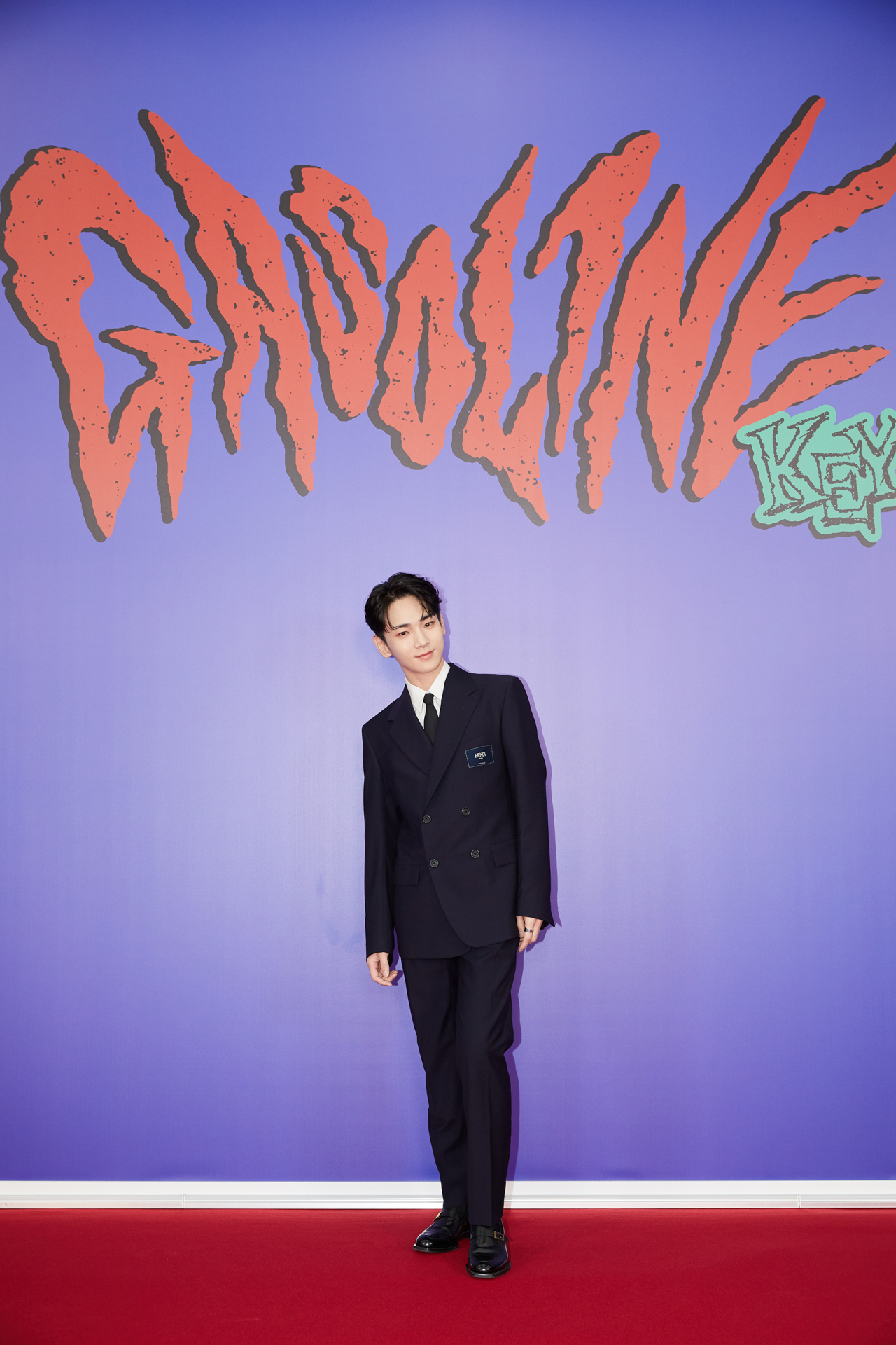Key of Shinee poses during an online press conference on Tuesday. (SM Entertainment)