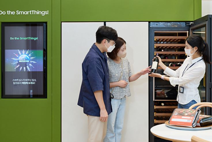 삼성 디지털프라자 강남본점의 스마트싱스 특화 체험존 모습.[삼성전자 제공]