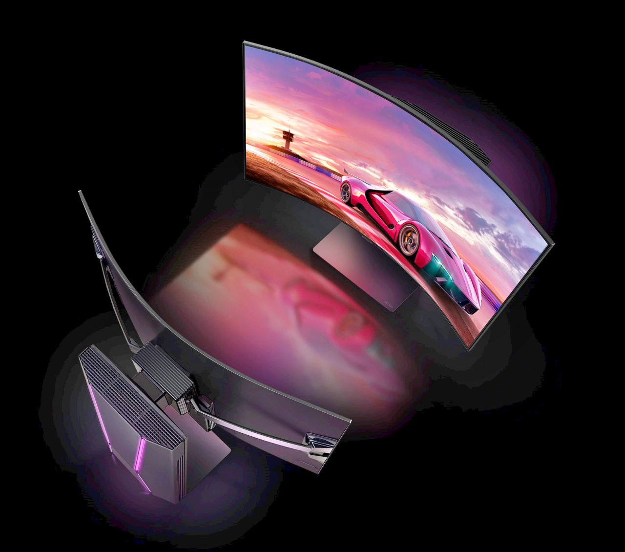 원할 때마다 화면을 구부렸다 펴는 벤더블(Bendable) 게이밍 올레드 TV 플렉스(FLEX) [LG전자 제공]