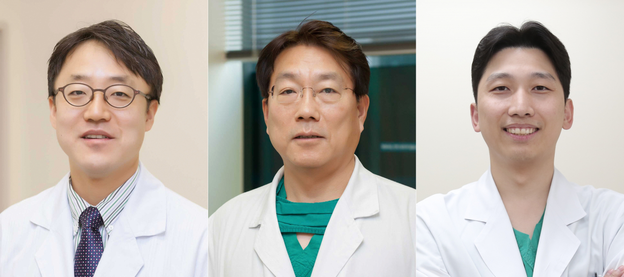 [사진1] 서울아산병원 심장내과 박덕우-박승정-강도윤 교수(왼쪽부터)