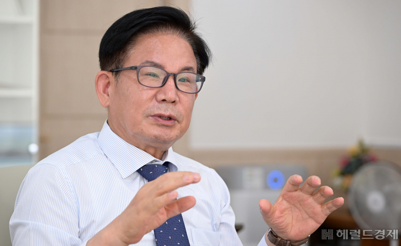 박강수 서울 마포구청장이 1일 헤럴드경제와 인터뷰를 하고 있다. 이상섭 기자