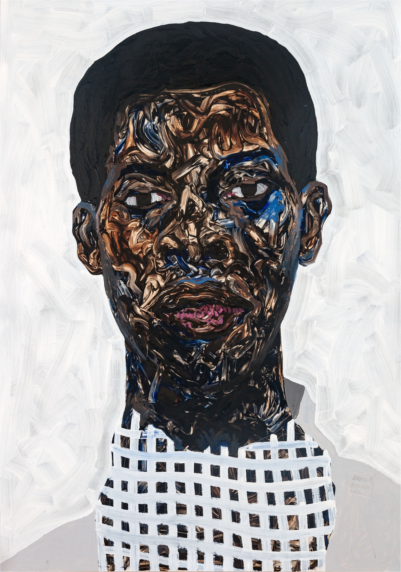 마리안 이브라함 갤러리에서 선보이는 보아포 작품. 아모아코 보아포, Mesh Collar(매쉬 칼라), 2022