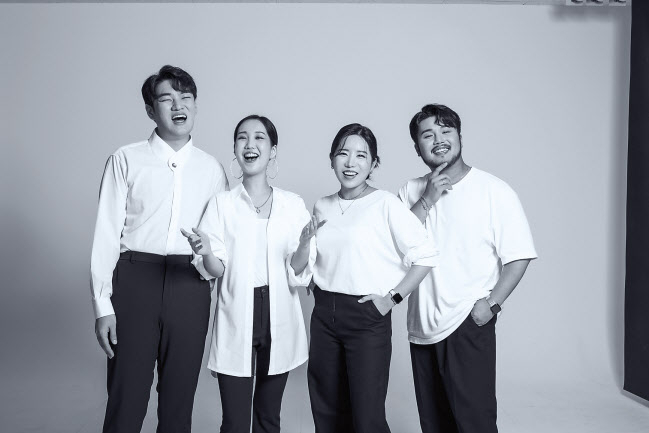국립창극단 작창가 프로젝트의 차세대 작창가 서의철 박정수 장서윤 유태평양(왼쪽부터) [국립창극단 제공]