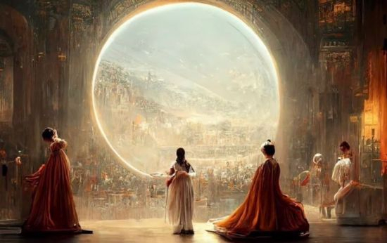 제이슨 M. 앨런의 '스페이스 오페라 극장'(Theatre D'opera Spatial). 이 작품은 인공지능(AI) 이미지 생성기인 미드저니(Midjourney)로 만들어졌다. [유튜브 캡처]