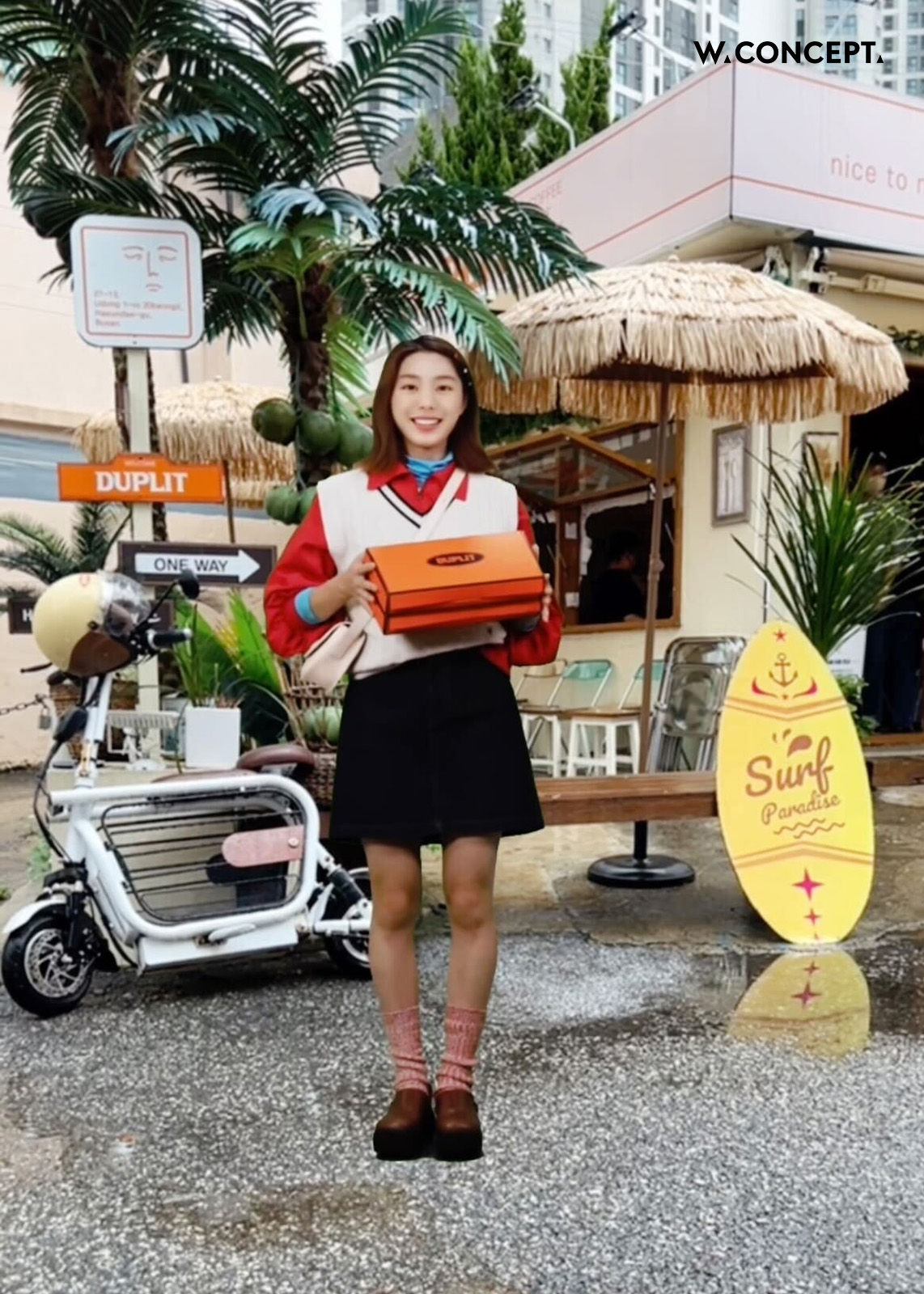 스타일링을 제안하는 ‘가상인간 와이티’ 모습 [W컨셉 제공]