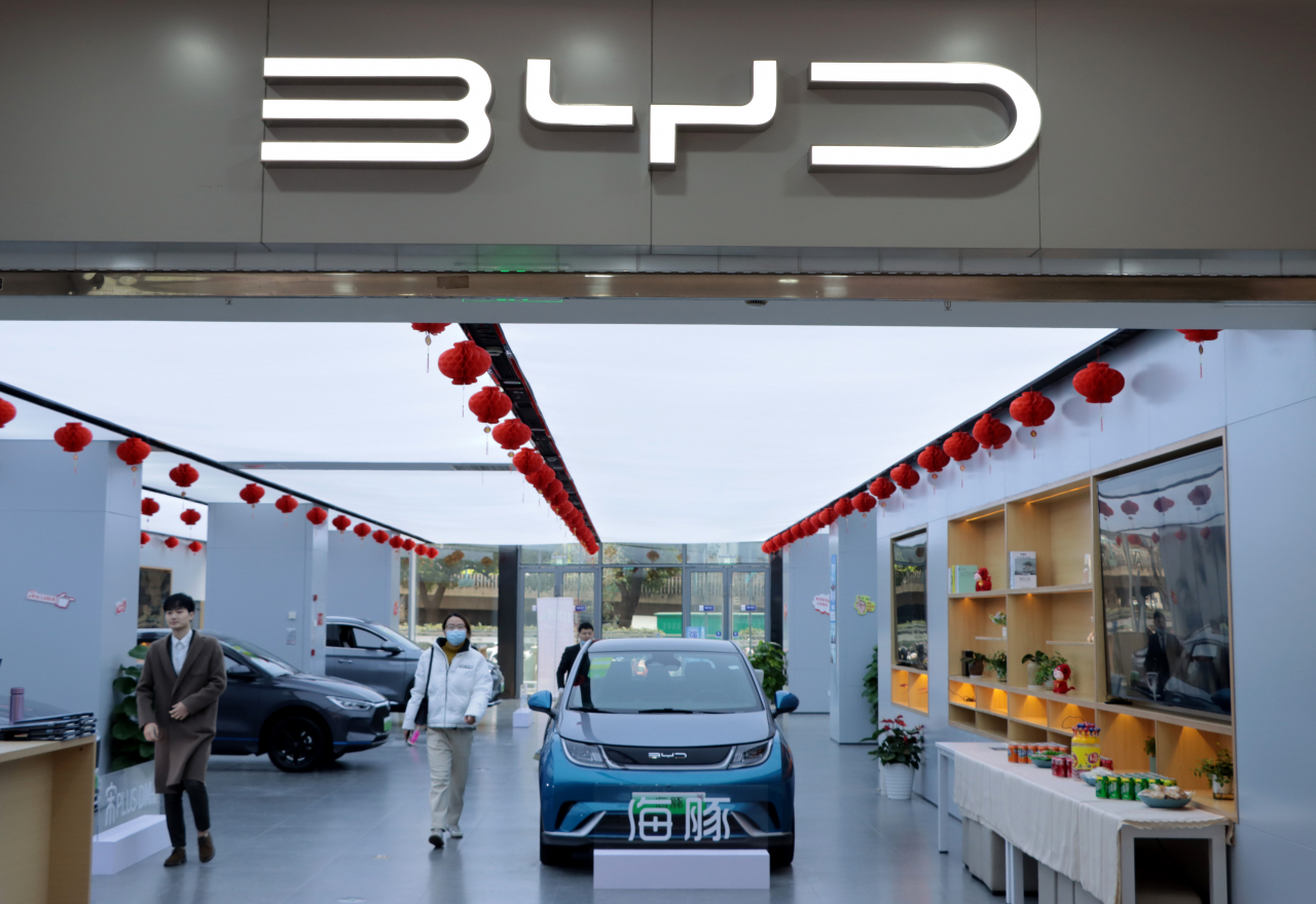 중국 BYD 전기차 전시장 [게티이미지]