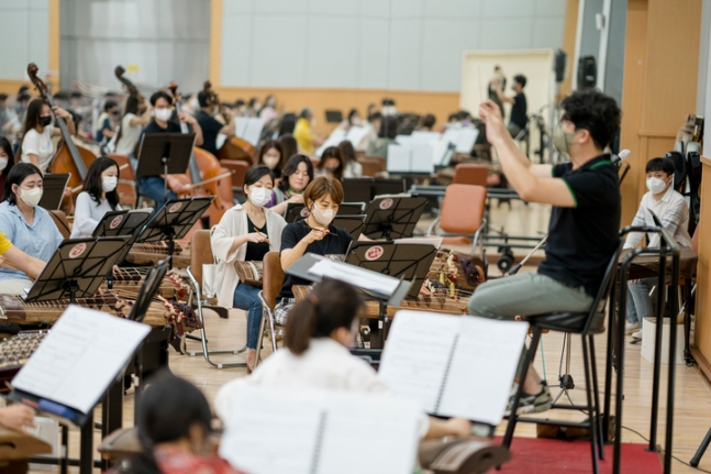 국립국악관현악단 ‘이음 음악제’ 연습 현장 [국립극장 제공]