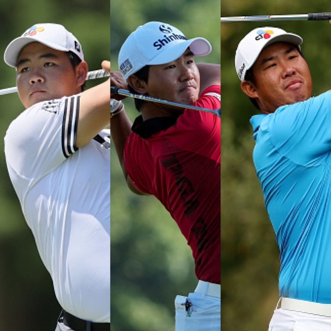PGA 투어 2022-2023시즌에 새롭게 합류한 김주형, 김성현, 안병훈(왼쪽부터) [게티이미지]