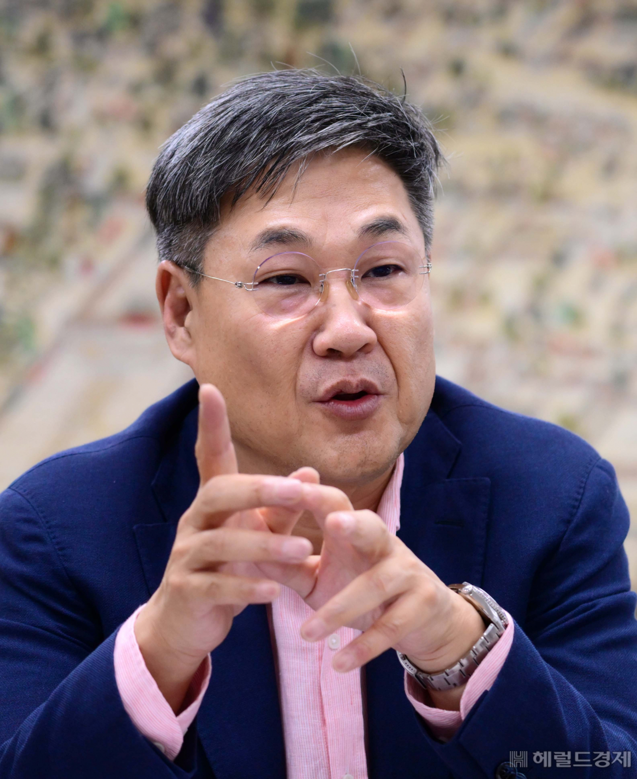 정문헌 종로구청장이 13일 헤럴드경제와 인터뷰를 하고 있다. 이상섭 기자