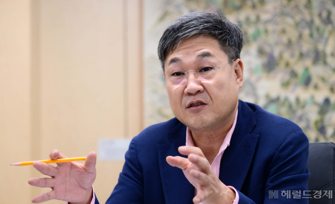 정문헌 종로구청장이 13일 헤럴드경제와 인터뷰를 하고 있다. 이상섭 기자