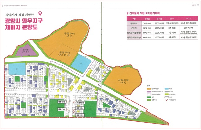 광양제철 옆 와우지구 준주거용지 5필지 공개매각